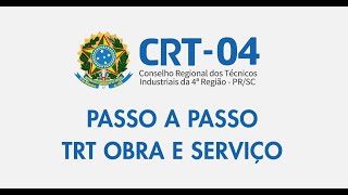 Passo a passo TRT Obra e Serviço [upl. by Getter846]