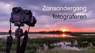 Fotograferen Zonsondergang in de Oostpolder  landschapsfotografie [upl. by Halima]