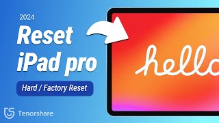 How to Factory Rest and Hard Reset your iPad pro  2024  iPad Pro Air iPad mini [upl. by Gnuhp]