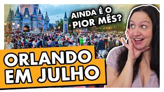 ORLANDO EM JULHO COMO É A DISNEY NAS FÉRIAS  ORLANDO MÊS A MÊS  VPD ORLANDO [upl. by Eilasor]