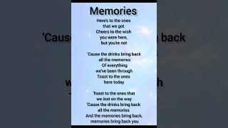 Memories  Maroon 5 Lyrics [upl. by Donelle]