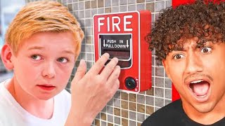 Kid PULLS FIRE ALARM To Skip Test [upl. by Ellehcyar]