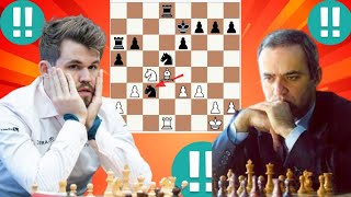 Historic chess set game 25 Kasparov vs Magnus Carlsen [upl. by Ereynihc]