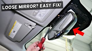 REAR VIEW MIRROR VIBRATES LOOSE HOW TO FIX LOOSE MIRROR THAT VIBRATES [upl. by Pulchi]