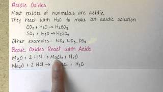 Acidic and Basic Oxides and Hydroxides [upl. by Ativet]