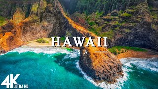 FLYING OVER HAWAII 4K UHD  Relaxing Music Along With Beautiful Nature Videos4K Video Ultra HD [upl. by De Witt]