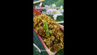 Banana Flower Stir Fry YoutubeShorts [upl. by Nomzzaj]