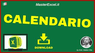 MasterExcelit  Calendario Excel Modelli Perpetui e Modificabili in Excel Scarica GRATIS [upl. by Alded]