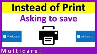 How to fix Printer Asking for Save Instead of Print in windows 10 [upl. by Nosrettap399]