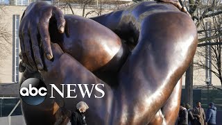 New statue of MLK Jr Coretta Scott King unveiled in Boston [upl. by Cohn]