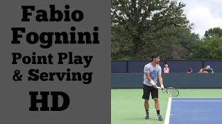 Fabio Fognini Practice Points and Serve [upl. by Attayek]