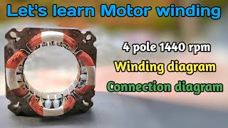 Washing machine spin motor winding and connection with diagram full videoSingle phase motor winding [upl. by Neelie]