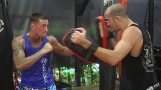 Nieky Holzken training Lethwei with Dave Leduc [upl. by Ronnie]