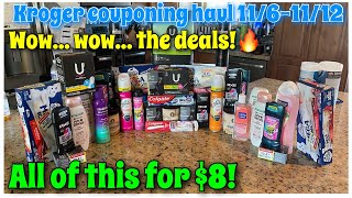 Kroger couponing haul 1161112 Amazing deals going on  Everything was just 8 [upl. by Wiltshire]