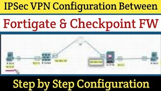 Day14  IPSec VPN Configuration between Checkpoint and Fortigate Firewall [upl. by Leirej]