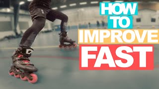 HOW TO IMPROVE FAST WITH 1 EXERCISE on Inline Skates [upl. by North]