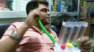 Uses of Spirometer 3 Ball Respiratory Exerciser [upl. by Nwahsem367]