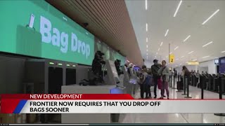 New Frontier Airlines policy requires you to drop off bags sooner [upl. by Maryanne]