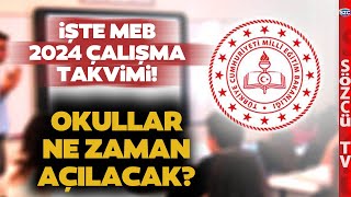 MEB Son Dakika Duyurdu Okullar Ne Zaman Açılacak İşte 20232024 Çalışma Takvimi [upl. by Lammond73]