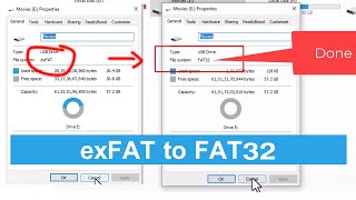 How to Convert exFAT to FAT32 USB on Windows  format exfat to fat32 AOMEI  TV Support [upl. by Ahsemat]