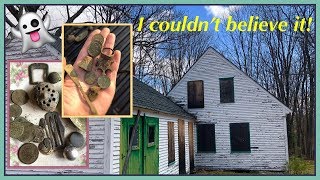 Metal detecting amp exploring the abandoned 1760 home [upl. by Labinnah]