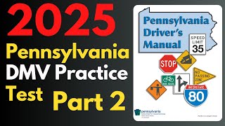 Pennsylvania DMV Permit Practice Test  Part 2  USA DMV Permit Practice Test [upl. by Yeltnerb]