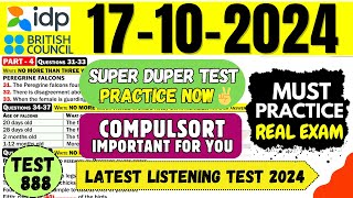 IELTS Listening Practice Test 2024 with Answers  17102024  Test No  888 [upl. by Draw]