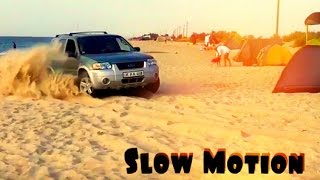 Ford Escape Hybrid in the Beach  Slow Motion [upl. by Wendi796]