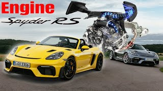 2024 Porsche 718 Spyder RS Naturally Aspirated Engine Animation [upl. by Emmey700]