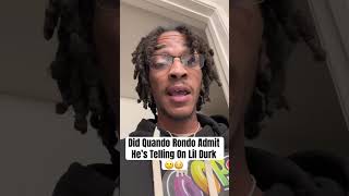 Did Quando Rondo Admit He’s Telling On Lil Durk 🙁😳 chiraq drill shorts fyp [upl. by Arbmat]