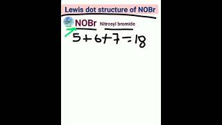 Lewis dot structure of NOBr  nitosyl bromide [upl. by Irisa]