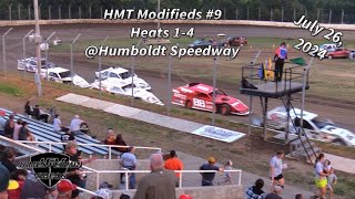 HMT Modifieds 9 Heats 14 Humboldt Speedway 072624 [upl. by Ullyot373]