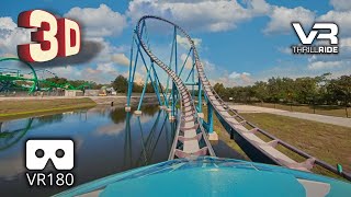 Mako 3D epic Roller Coaster VR  Get Ready To Be Amazed Front Row POV VR180 3D SeaWorld Orlando [upl. by Rossing]