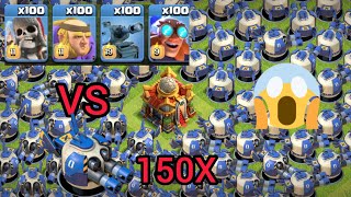 150X BOOM SURPRİSE VS 100X SUPER SOLDIER CLASH OF CLANS [upl. by Budde]