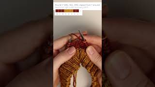 How to knit stranded colorwork continental style yarn in left hand knitting strandedcolorwork [upl. by Bilski326]