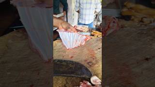 CHOPS CUTTING SKILLS KIRAN MEAT CUTTING karimnagar food meatcuttingmachine meatcutter [upl. by Agretha]