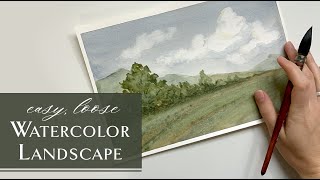 Landscape Watercolor Tutorial for Beginners [upl. by Tiffanie]