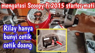 Cara mengatasi Scoopy injeksi 2015 tidak bisa distarter  hanya bunyi cetik cetik [upl. by Joktan]