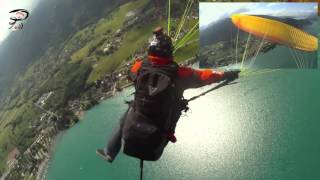 Wingover en parapente  vue arrière et vue pilote [upl. by Raoul]