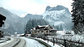 Switzerland 🇨🇭 driving through KANDERSTEG 🚗 [upl. by Tlevesoor]