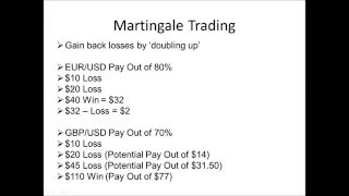 Martingale Trading Learn how to use Martingale when trading binary options [upl. by Vacla]