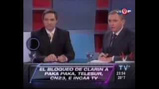 TVR  El bloqueo de Clarín a Paka Paka Telesur CN23 e Incaa TV 2da parte 020411 [upl. by Noryk]