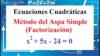 Cómo resolver ecuaciones cuadráticas por aspa simple [upl. by Fifi]