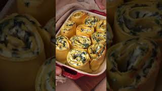 Rotolo with Spinach Ricotta 😋 food pastapassion pastarecipe pasta pastalove pastadish asmr [upl. by Adlev]