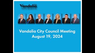 August 19 2024  Vandalia City Council [upl. by Llehsim]