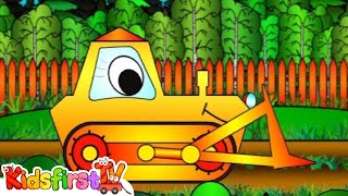 Build Play amp Learn with a bulldozer Kids cartoon [upl. by Woodrow]