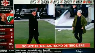 River 1  Sarmiento 0  GolesMinuto A Minuto SportSCenter  Espn [upl. by Morna]