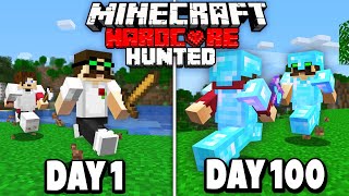 I Survived 100 days in Hardcore Minecraft Manhunt heres what happened [upl. by Margy508]