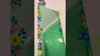 Mirror painting using acrylic paint🎨 mirrorpainting diy paint acrylicpainting artwork shorts [upl. by Ardnazil755]