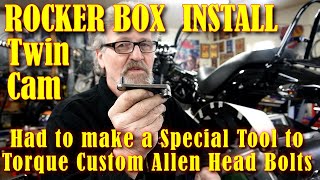 TWIN CAM ROCKER BOX INSTALL I NEEDED A SPECIAL TOOL TO DO THE JOB THE BLACK PEARL TRIKE [upl. by Noled]